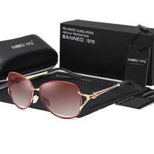 Carregar imagem no visualizador da galeria, Óculos de Sol Feminino Polarizado Armação de Metal Luxuosa
