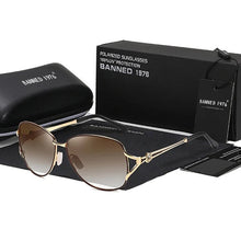 Carregar imagem no visualizador da galeria, Óculos de Sol Feminino Polarizado Armação de Metal Luxuosa
